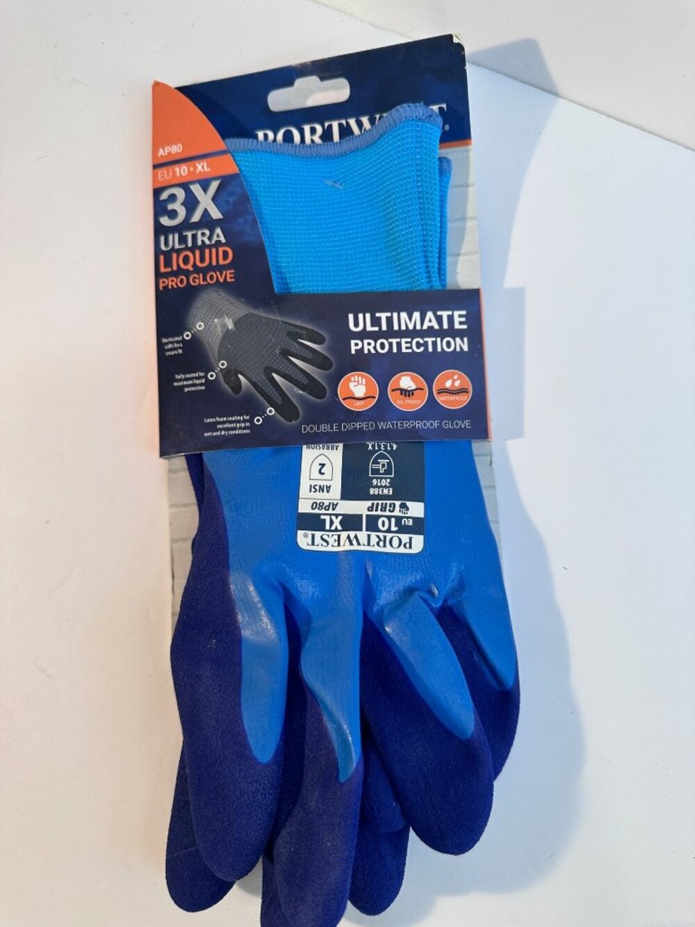 Portwest AP80 Ultra Liquid Pro Gloves EU 10-XL Double Dipped Waterproof